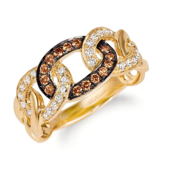 Rings Original Le Vian Ladies Links Ring set in 14K Honey Gold JMS always Rings Original Le Vian Ladies Links Ring set in 14K Honey Gold JMS always