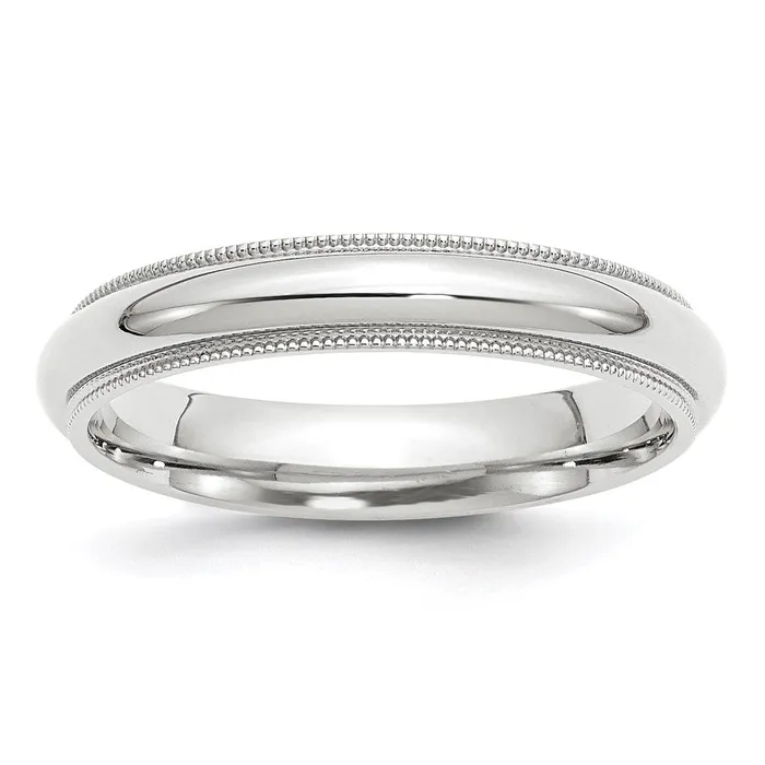 Rings Solid 10K White Gold 4mm Milgrain Comfort Fit MensWomens Wedding Band Ring Size 45 Goldia Rings Solid 10K White Gold 4mm Milgrain Comfort Fit MensWomens Wedding Band Ring Size 45 Goldia