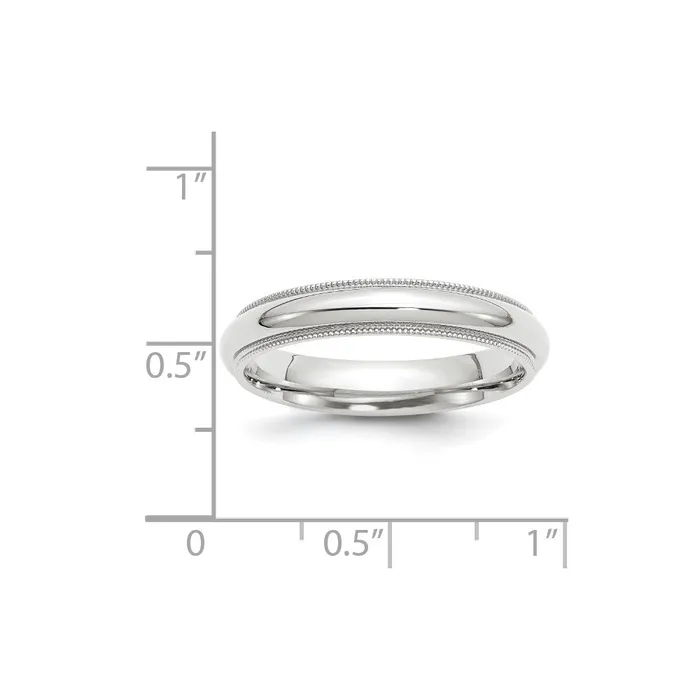 Rings Solid 10K White Gold 4mm Milgrain Comfort Fit MensWomens Wedding Band Ring Size 45 Goldia Rings Solid 10K White Gold 4mm Milgrain Comfort Fit MensWomens Wedding Band Ring Size 45 Goldia