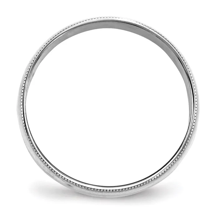 Rings Solid 10K White Gold 6mm Light Weight Milgrain Half Round MensWomens Wedding Band Ring Size 135 Goldia Rings Solid 10K White Gold 6mm Light Weight Milgrain Half Round MensWomens Wedding Band Ring Size 135 Goldia