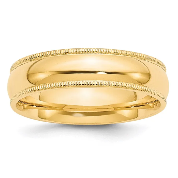 Rings Solid 18K Yellow Gold 6mm Milgrain Comfort Wedding MensWomens Wedding Band Ring Size 5 Goldia Rings Solid 18K Yellow Gold 6mm Milgrain Comfort Wedding MensWomens Wedding Band Ring Size 5 Goldia