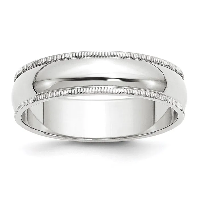 Rings Solid 18K Yellow Gold White Gold 6mm Milgrain MensWomens Wedding Band Ring Size 65 Goldia Rings Solid 18K Yellow Gold White Gold 6mm Milgrain MensWomens Wedding Band Ring Size 65 Goldia