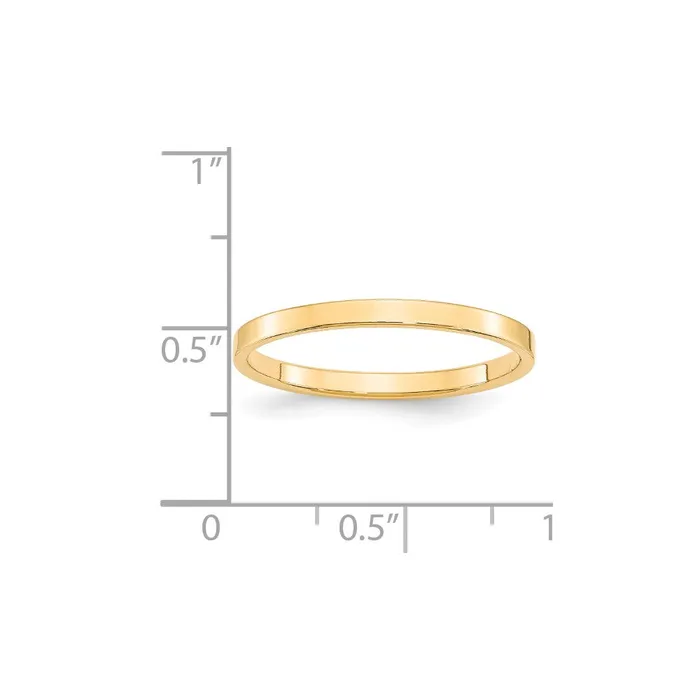 Solid 10K Yellow Gold 2mm Light Weight Flat MensWomens Wedding Band Ring Size 10 Goldia Rings Solid 10K Yellow Gold 2mm Light Weight Flat MensWomens Wedding Band Ring Size 10 Goldia Rings