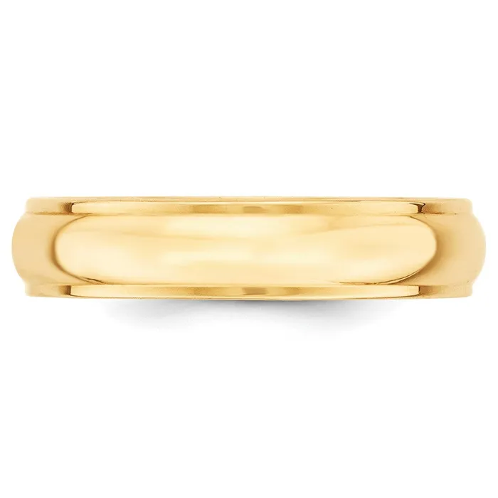 Solid 10K Yellow Gold 5mm Half Round with Edge MensWomens Wedding Band Ring Size 9 Goldia Rings Solid 10K Yellow Gold 5mm Half Round with Edge MensWomens Wedding Band Ring Size 9 Goldia Rings