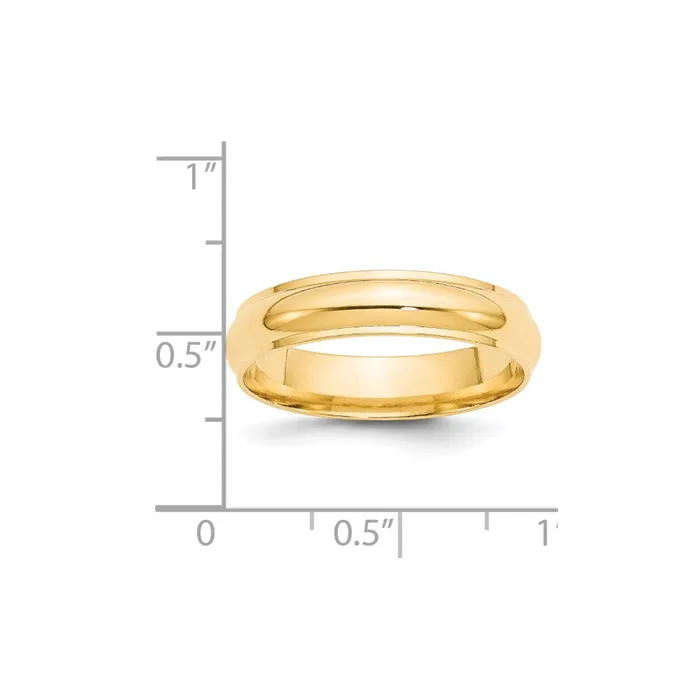 Solid 10K Yellow Gold 5mm Half Round with Edge MensWomens Wedding Band Ring Size 9 Goldia Rings Solid 10K Yellow Gold 5mm Half Round with Edge MensWomens Wedding Band Ring Size 9 Goldia Rings