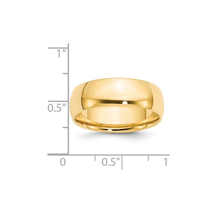 Solid 10K Yellow Gold 7mm Light Weight Comfort Fit MensWomens Wedding Band Ring Size 65 Goldia Rings Solid 10K Yellow Gold 7mm Light Weight Comfort Fit MensWomens Wedding Band Ring Size 65 Goldia Rings