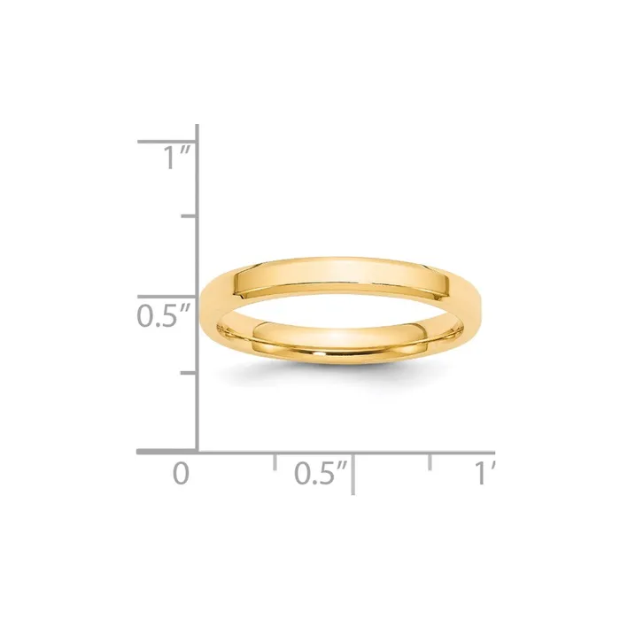 Solid 14K Yellow Gold 3mm Bevel Edge Comfort Fit MensWomens Wedding Band Ring Size 65 Goldia Rings Solid 14K Yellow Gold 3mm Bevel Edge Comfort Fit MensWomens Wedding Band Ring Size 65 Goldia Rings