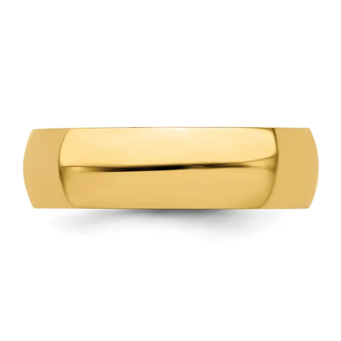 Solid 14K Yellow Gold 6mm HalfRound Wedding MensWomens Wedding Band Ring Size 55 Goldia Rings Solid 14K Yellow Gold 6mm HalfRound Wedding MensWomens Wedding Band Ring Size 55 Goldia Rings