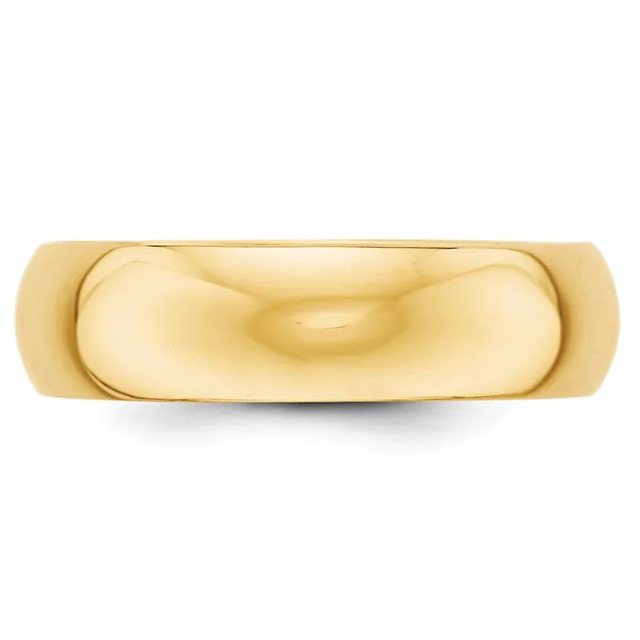 Solid 14K Yellow Gold 6mm HalfRound Wedding MensWomens Wedding Band Ring Size 55 Goldia Rings Solid 14K Yellow Gold 6mm HalfRound Wedding MensWomens Wedding Band Ring Size 55 Goldia Rings