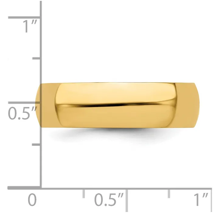 Solid 14K Yellow Gold 6mm HalfRound Wedding MensWomens Wedding Band Ring Size 55 Goldia Rings Solid 14K Yellow Gold 6mm HalfRound Wedding MensWomens Wedding Band Ring Size 55 Goldia Rings
