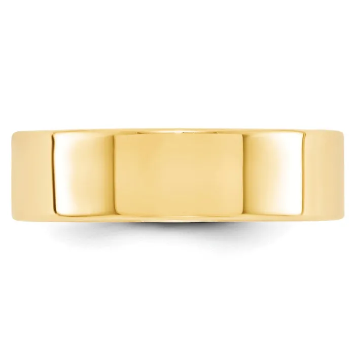 Solid 14K Yellow Gold 6mm Light Weight Flat MensWomens Wedding Band Ring Size 115 Goldia Rings Solid 14K Yellow Gold 6mm Light Weight Flat MensWomens Wedding Band Ring Size 115 Goldia Rings