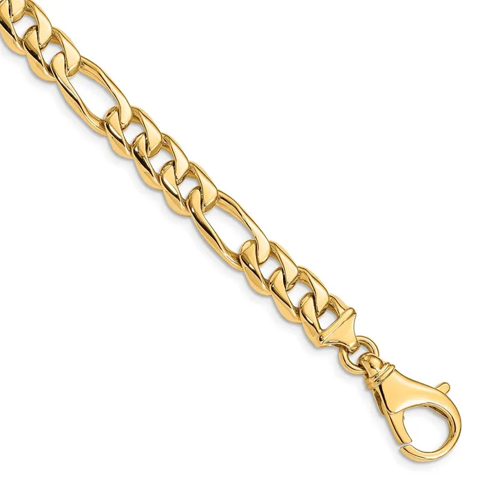 Solid 14K Yellow Gold 8 inch 85mm Hand Polished Fancy Link with Fancy Lobster Clasp Bracelet MDS Bracelets Solid 14K Yellow Gold 8 inch 85mm Hand Polished Fancy Link with Fancy Lobster Clasp Bracelet MDS Bracelets