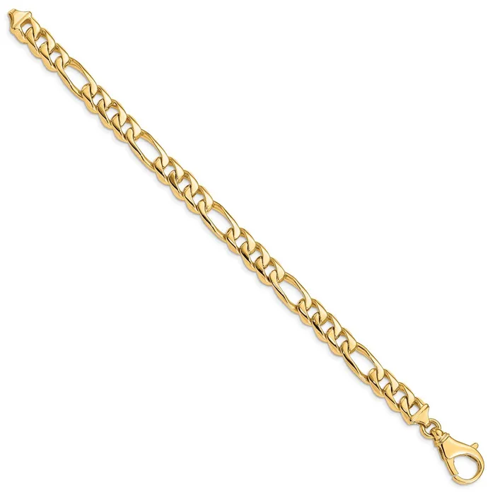 Solid 14K Yellow Gold 8 inch 85mm Hand Polished Fancy Link with Fancy Lobster Clasp Bracelet MDS Bracelets Solid 14K Yellow Gold 8 inch 85mm Hand Polished Fancy Link with Fancy Lobster Clasp Bracelet MDS Bracelets