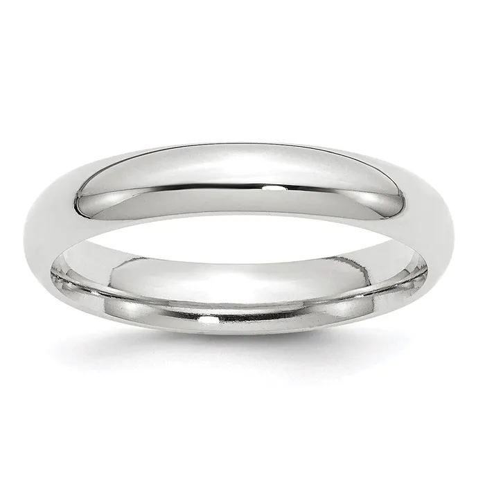 Solid 18K White Gold 4mm Standard Comfort Fit MensWomens Wedding Band Ring Size 125 Goldia Rings Solid 18K White Gold 4mm Standard Comfort Fit MensWomens Wedding Band Ring Size 125 Goldia Rings