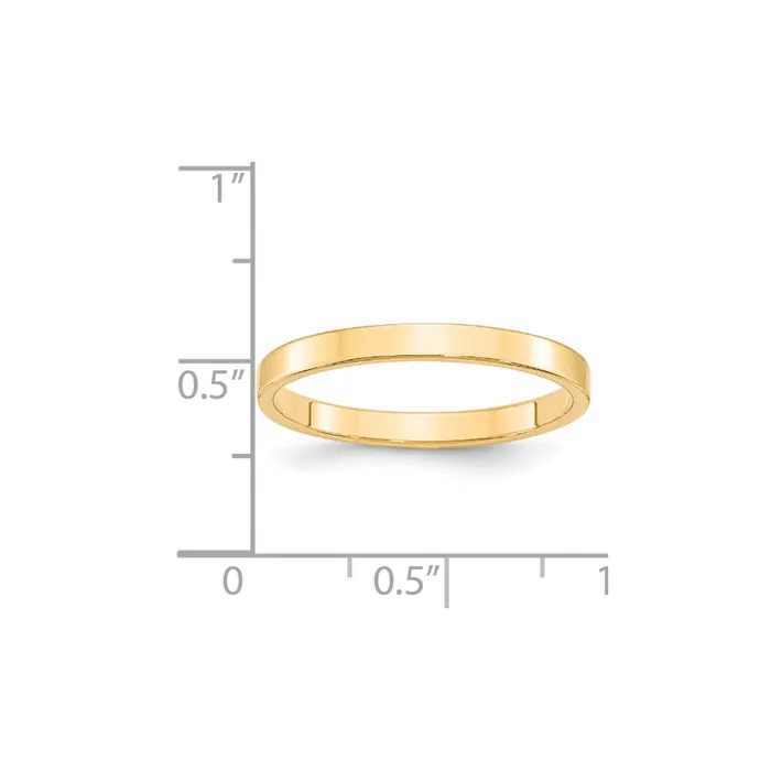 Solid 18K Yellow Gold 25mm Light Weight Flat MensWomens Wedding Band Ring Size 115 Goldia Rings Solid 18K Yellow Gold 25mm Light Weight Flat MensWomens Wedding Band Ring Size 115 Goldia Rings