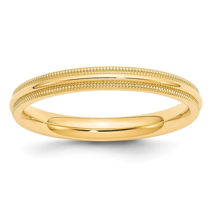 Solid 18K Yellow Gold 3mm Milgrain Comfort Fit MensWomens Wedding Band Ring Size 45 Goldia Rings Solid 18K Yellow Gold 3mm Milgrain Comfort Fit MensWomens Wedding Band Ring Size 45 Goldia Rings