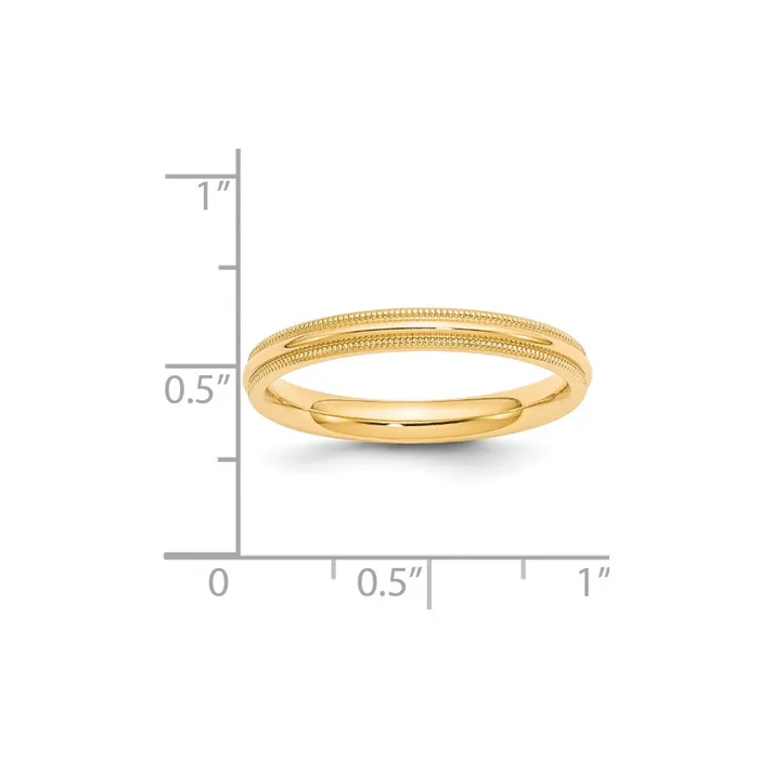 Solid 18K Yellow Gold 3mm Milgrain Comfort Fit MensWomens Wedding Band Ring Size 45 Goldia Rings Solid 18K Yellow Gold 3mm Milgrain Comfort Fit MensWomens Wedding Band Ring Size 45 Goldia Rings