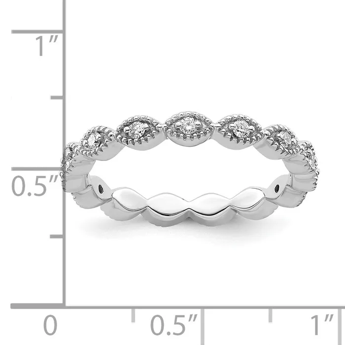 Sterling Silver Stackable Expressions Diamond Ring Goldia Rings