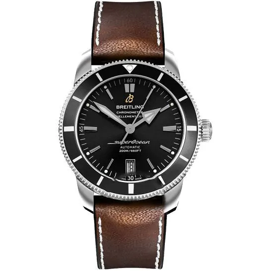 Watches JMS always Original Breitling Superocean Heritage II Automatic Mens Brown Leather Rubber Watch AB201012BF73294S