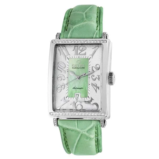 Watches JMS always Original Gevril Avenue of Americas Automatic Diamond SilverGreen Dial Ladies Watch 6206NT Watches JMS always Original Gevril Avenue of Americas Automatic Diamond SilverGreen Dial Ladies Watch 6206NT
