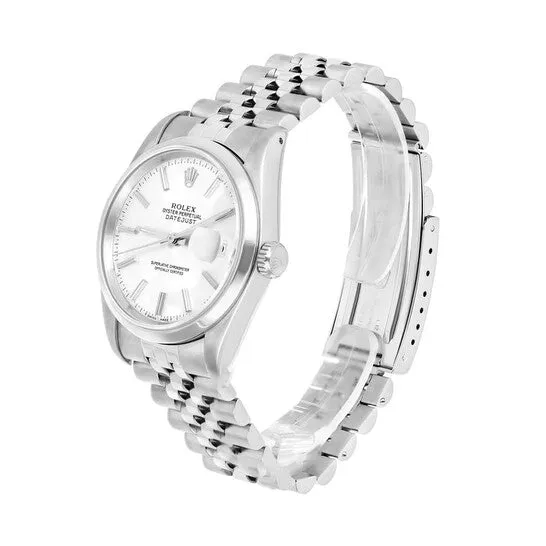 Watches JMS always Original Preowned Rolex Datejust Automatic Silver Dial Unisex Watch 16200 SSJ Watches JMS always Original Preowned Rolex Datejust Automatic Silver Dial Unisex Watch 16200 SSJ