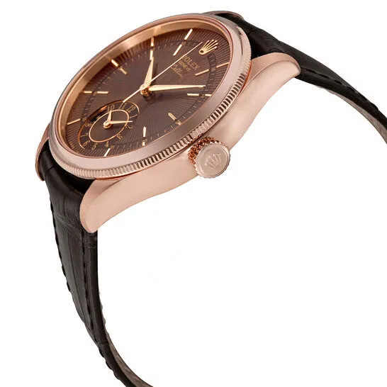 Watches JMS always Original Rolex Cellini Brown Guilloche Dial Automatic Mens 18K Everose Gold Leather Watch 50525BRSBRL Watches JMS always Original Rolex Cellini Brown Guilloche Dial Automatic Mens 18K Everose Gold Leather Watch 50525BRSBRL