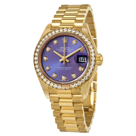 Watches JMS always Original Rolex LadyDatejust Lavender Diamond Dial 18 Carat Yellow Gold Watch 279138LVDP Watches JMS always Original Rolex LadyDatejust Lavender Diamond Dial 18 Carat Yellow Gold Watch 279138LVDP