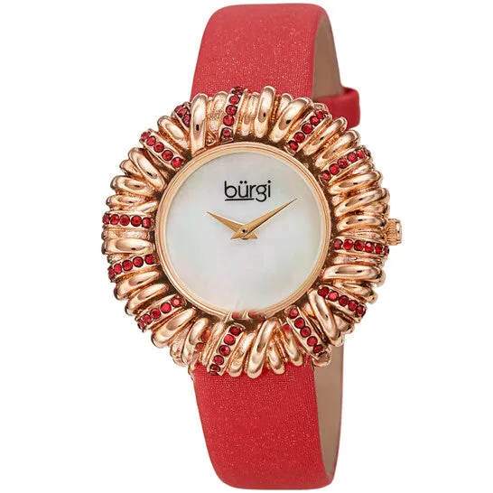 Watches Original Burgi Twisted Bezel Quartz Crystal White Dial Ladies Watch BUR255RD JMS always Watches Original Burgi Twisted Bezel Quartz Crystal White Dial Ladies Watch BUR255RD JMS always