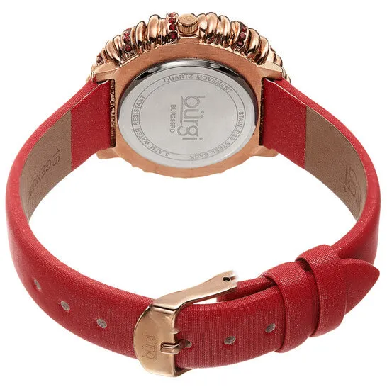 Watches Original Burgi Twisted Bezel Quartz Crystal White Dial Ladies Watch BUR255RD JMS always Watches Original Burgi Twisted Bezel Quartz Crystal White Dial Ladies Watch BUR255RD JMS always